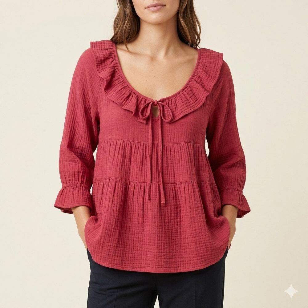 376-Zesica Viscose Bohemian Top size M / PTP 22”